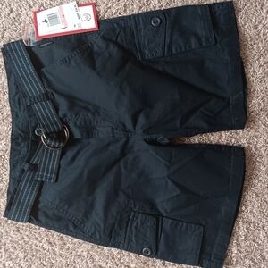 Boys (10) Ring of Fire Blue Cargo Shorts Elastic Waist.